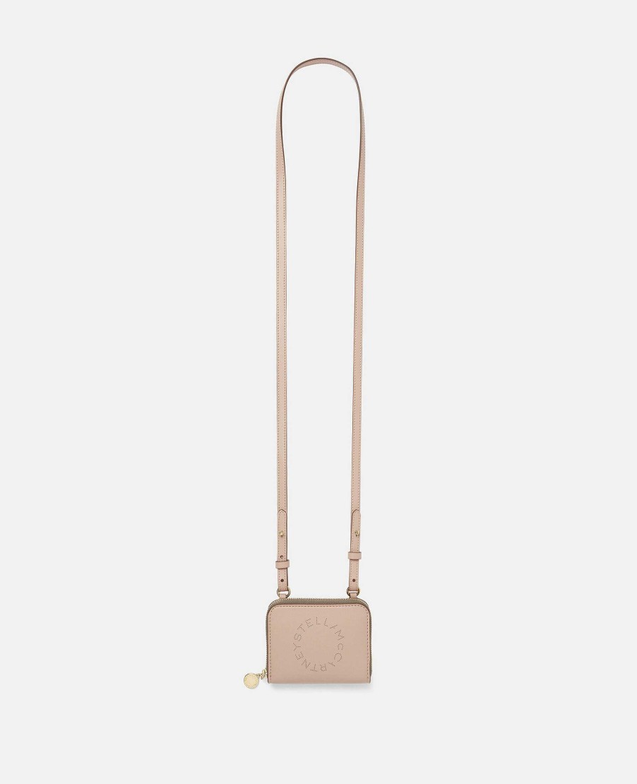 Women Stella McCartney Strap Wallets | Logo Zip Strap Cardholder