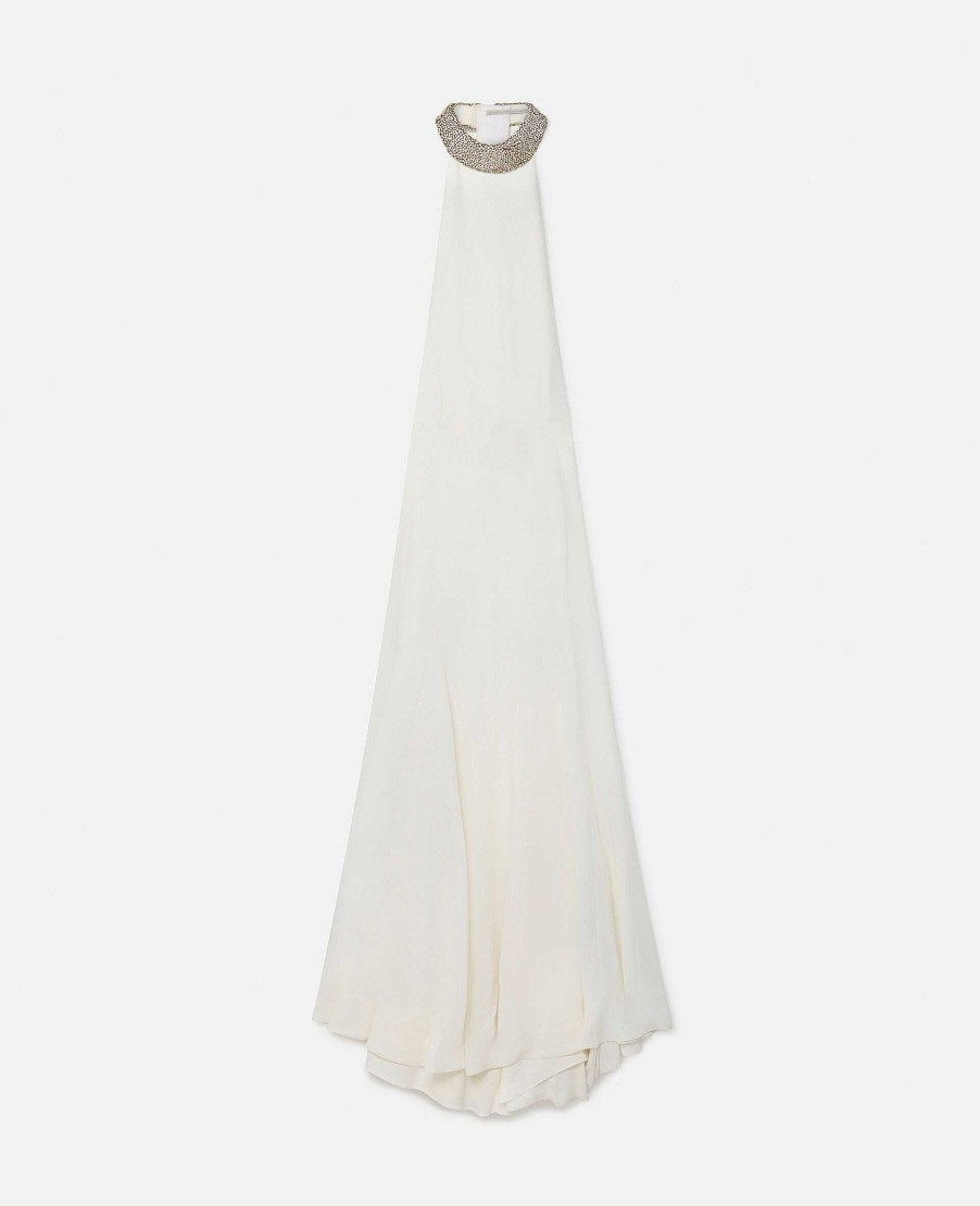 Women Stella McCartney Dresses | Crystal Halterneck Bridal Gown