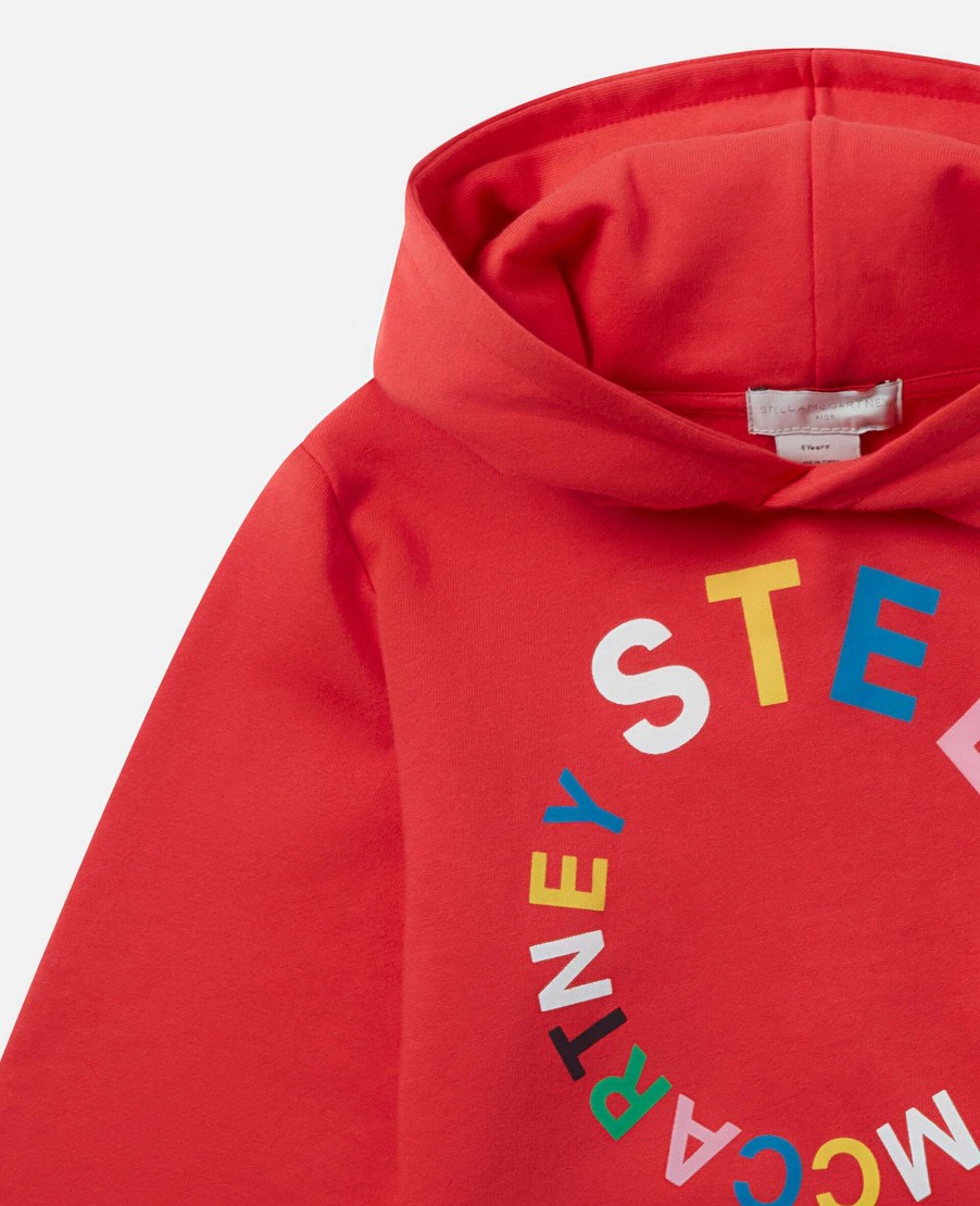 Kids Stella McCartney Jumpers And Cardigans | Circular Logo Cropped Hoodie