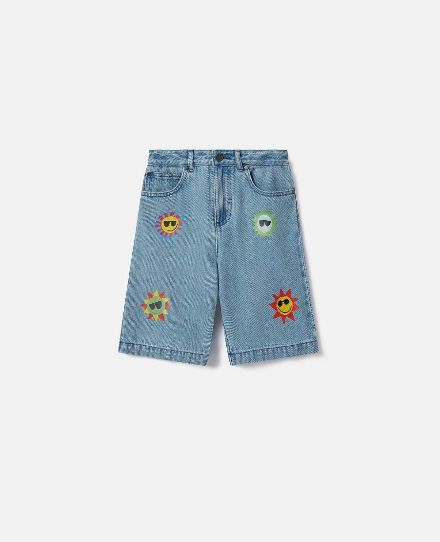 Kids Stella McCartney Trousers And Shorts | Sunshine Print Denim Shorts