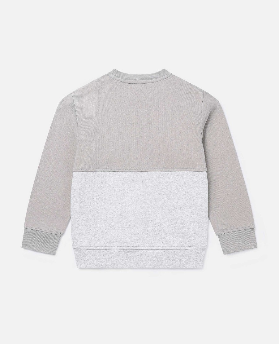 Kids Stella McCartney Cardigans And Jumpers | Shark Face Colourblock Sweatshirt