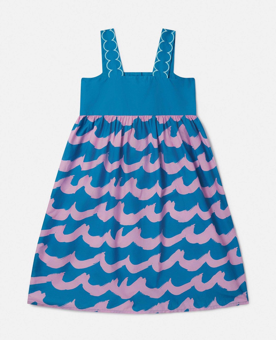 Kids Stella McCartney Dresses And All-In-Ones | Seashell Wave Print Cami Dress