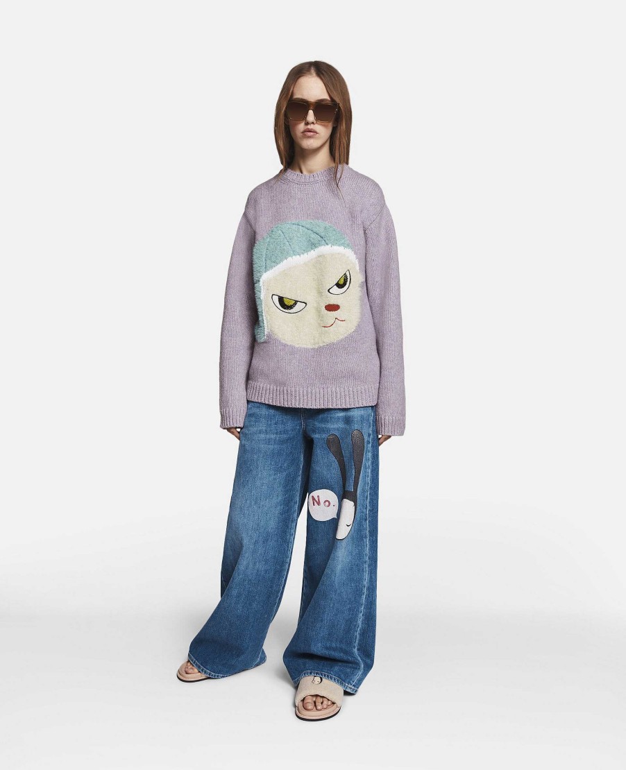 Unisex Stella McCartney Sweatshirts | Mission Sheep Intarsia Knit Jumper