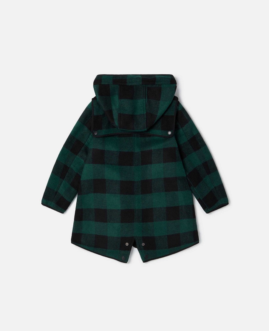 Kids Stella McCartney Outerwear | Checked Badge Overcoat