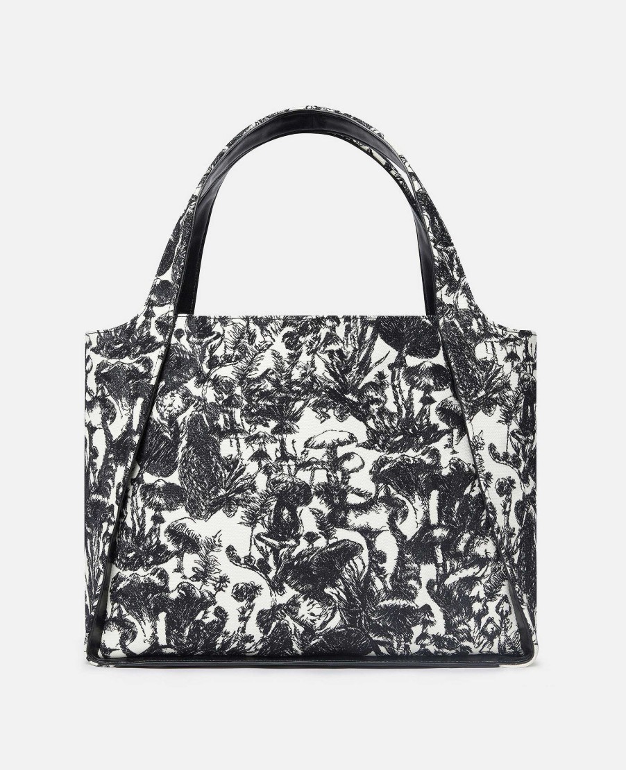 Women Stella McCartney Logo Bag | Logo Fungi Forest Toile De Jouy Tote Bag