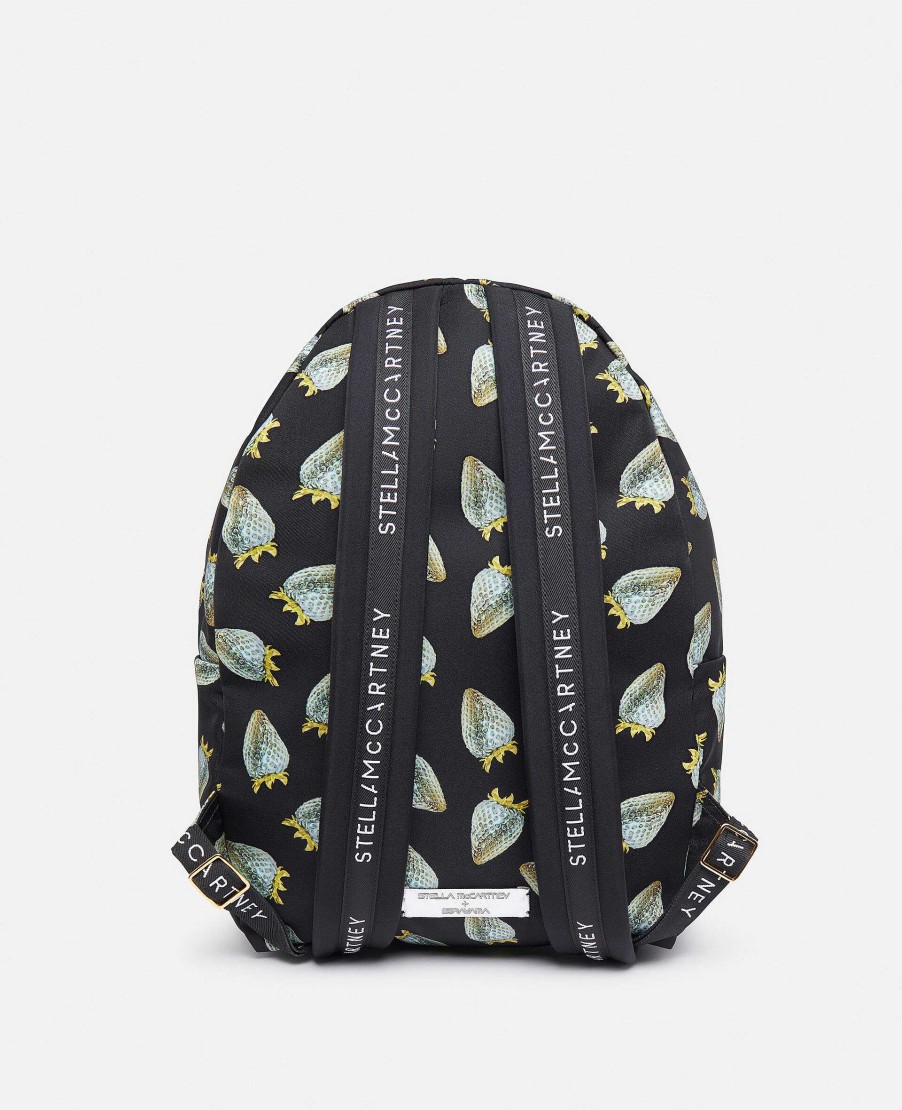 Unisex Stella McCartney Bags | Strawberry-Print Regenerated Nylon Rucksack