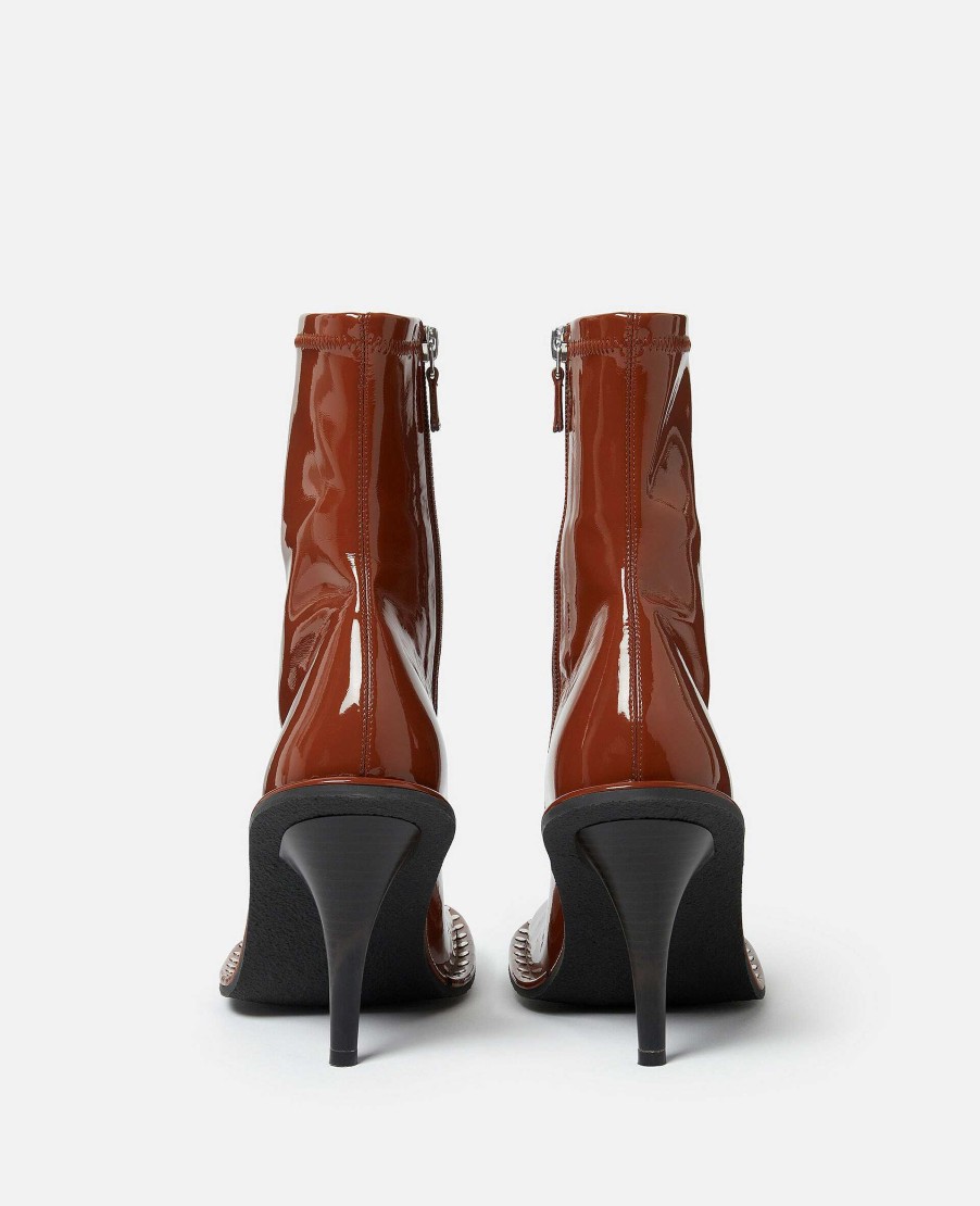 Women Stella McCartney Heels | Ryder Lacquered Stiletto Ankle Boots