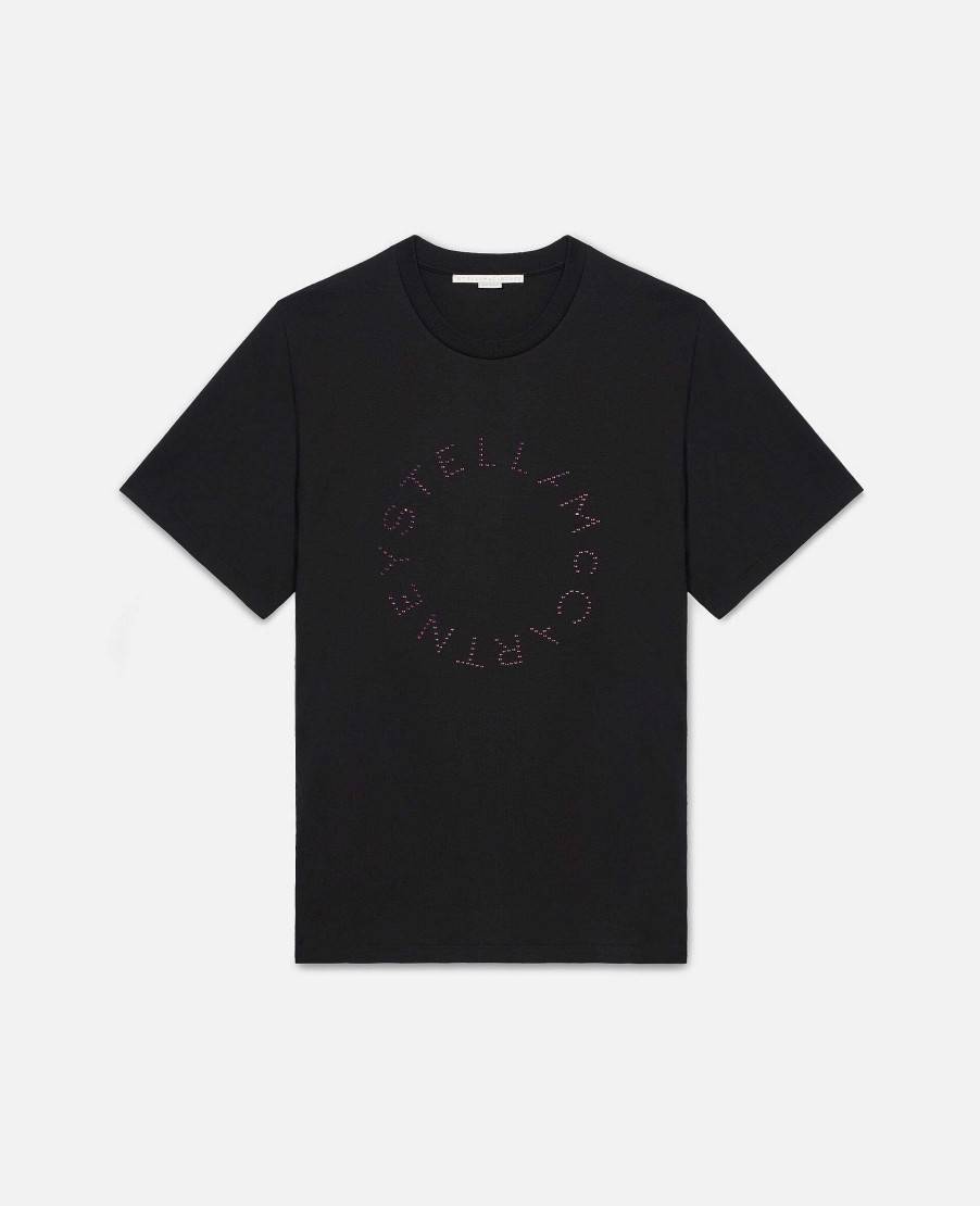 Women Stella McCartney Shirts And Tops | Diamante Logo T-Shirt