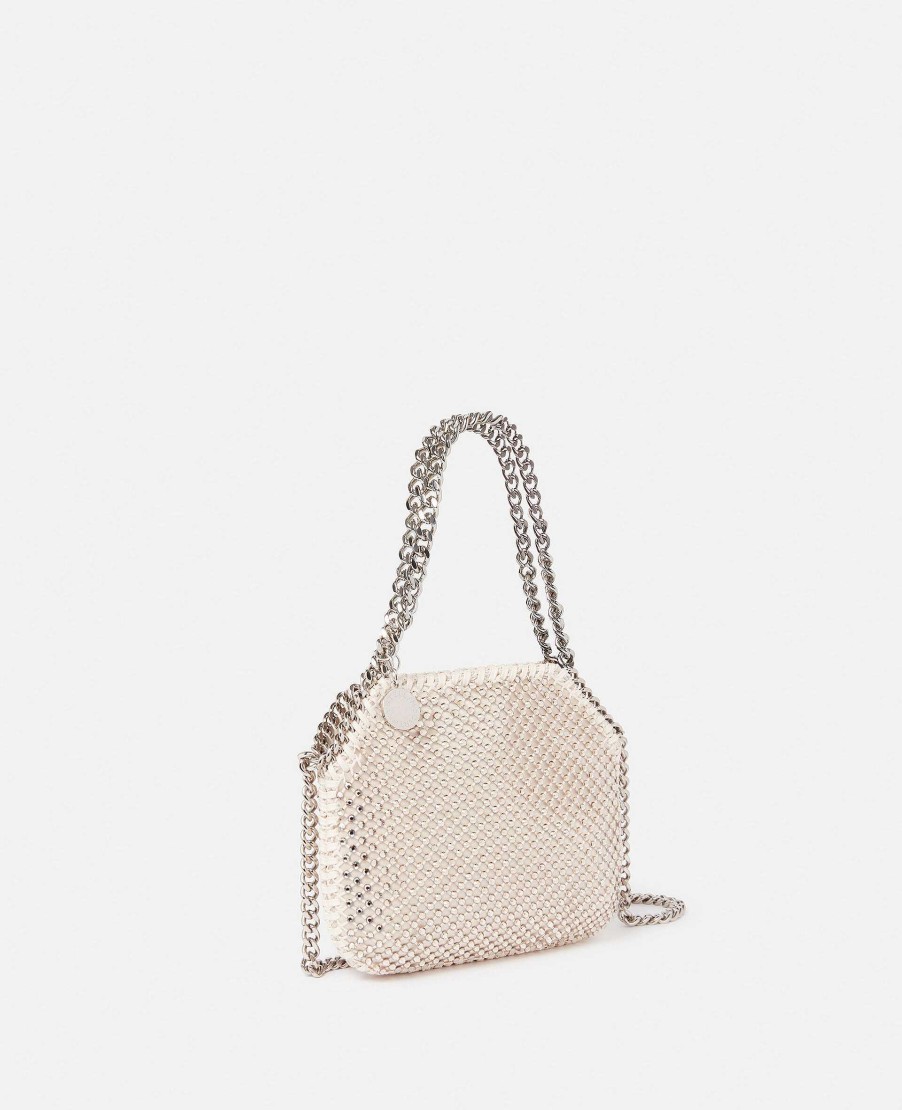 Women Stella McCartney Crossbody Bags | Falabella Crystal Mesh Mini Tote Bag