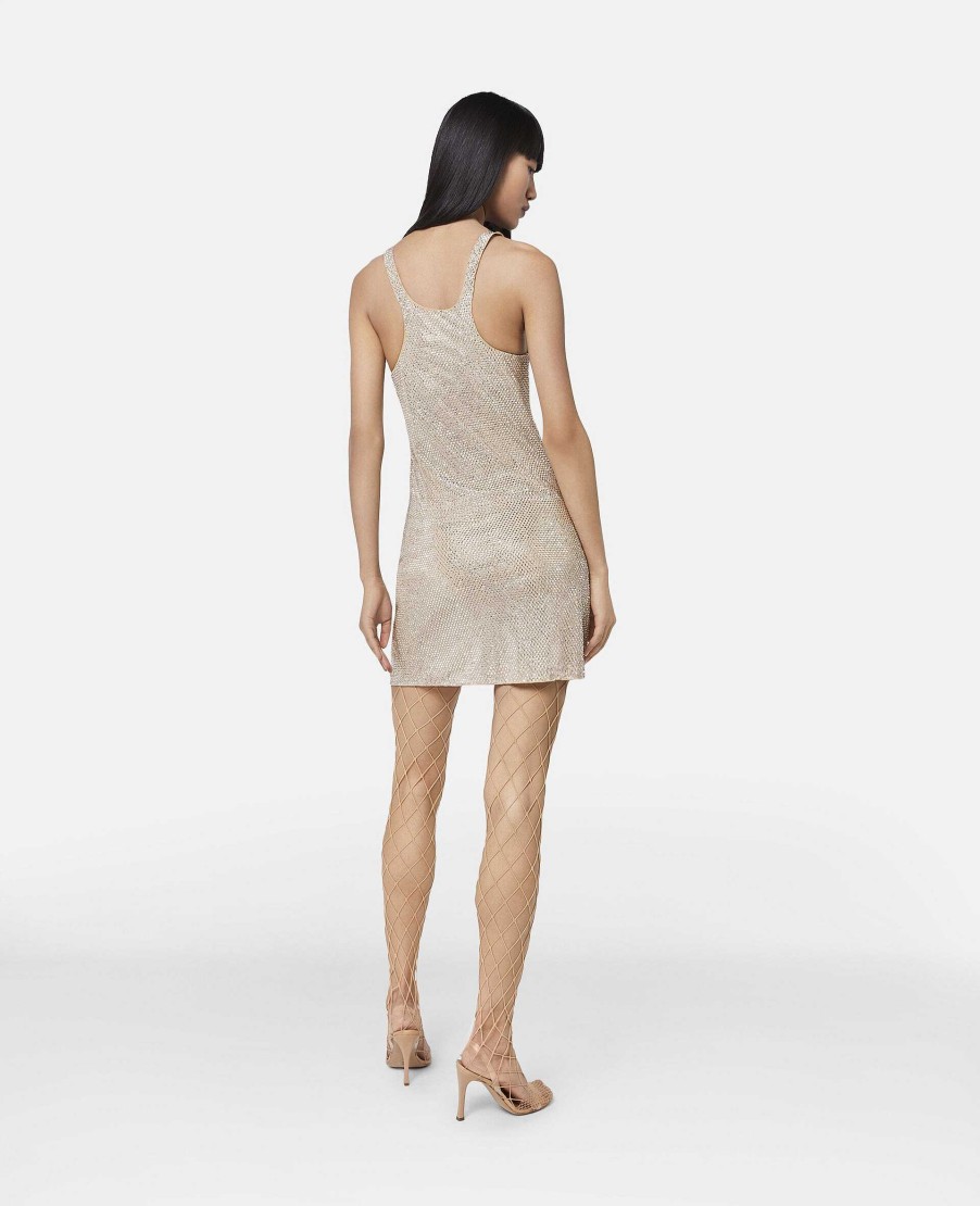 Women Stella McCartney Dresses | Crystal Strass Silk Mini Dress