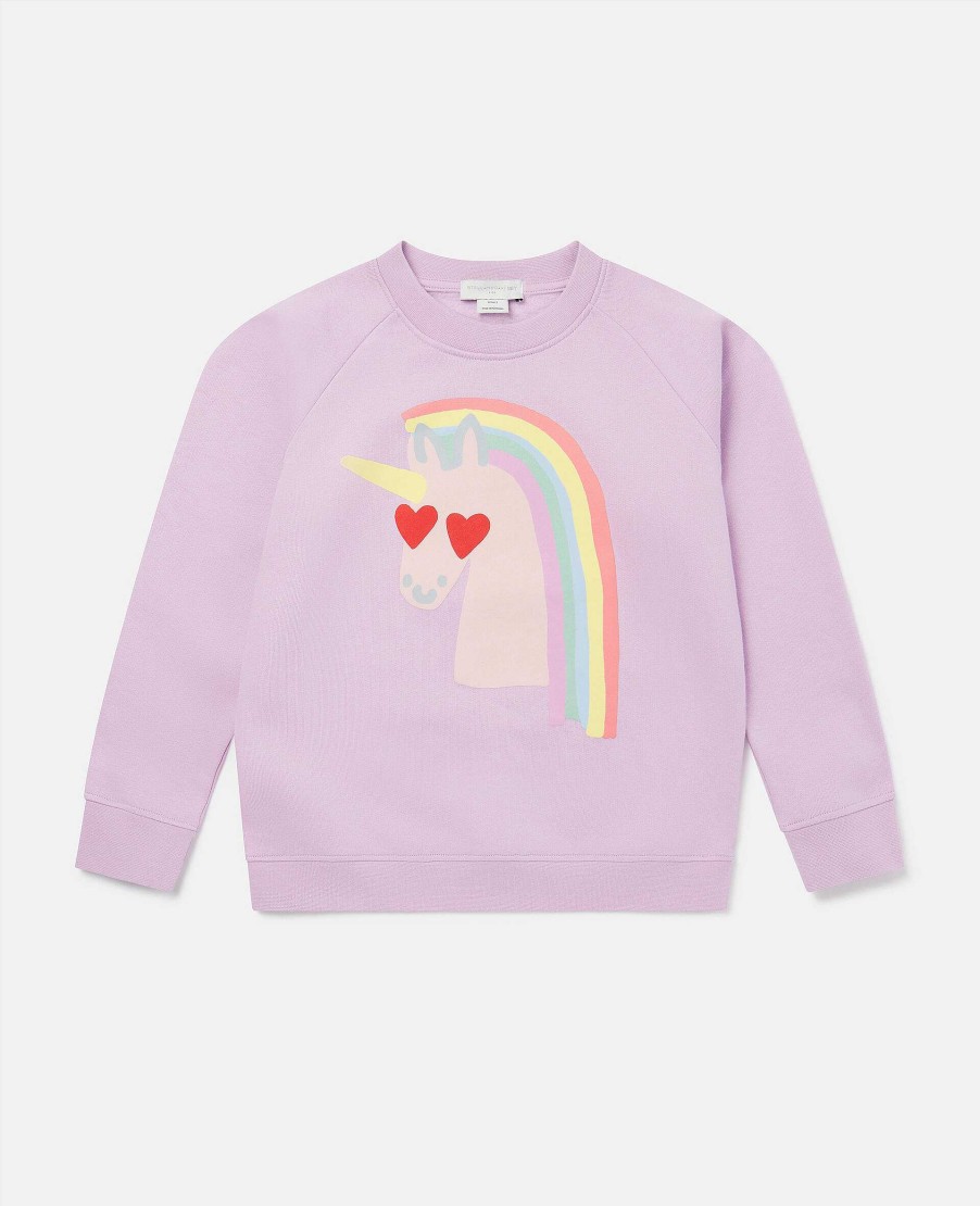 Kids Stella McCartney Jumpers And Cardigans | Rainbow Unicorn Motif Sweatshirt